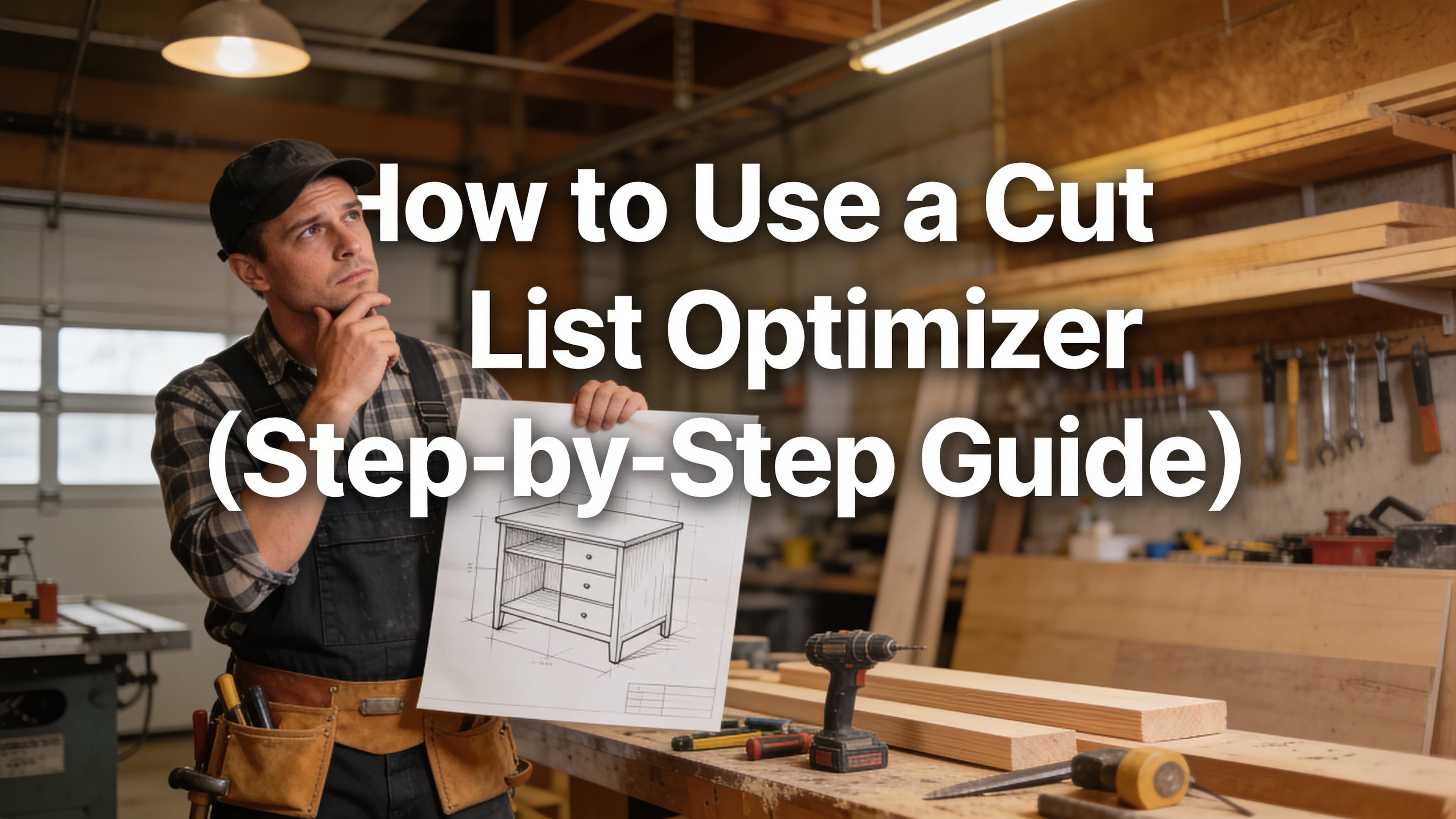 Woodworking cut list and sheet layout planning