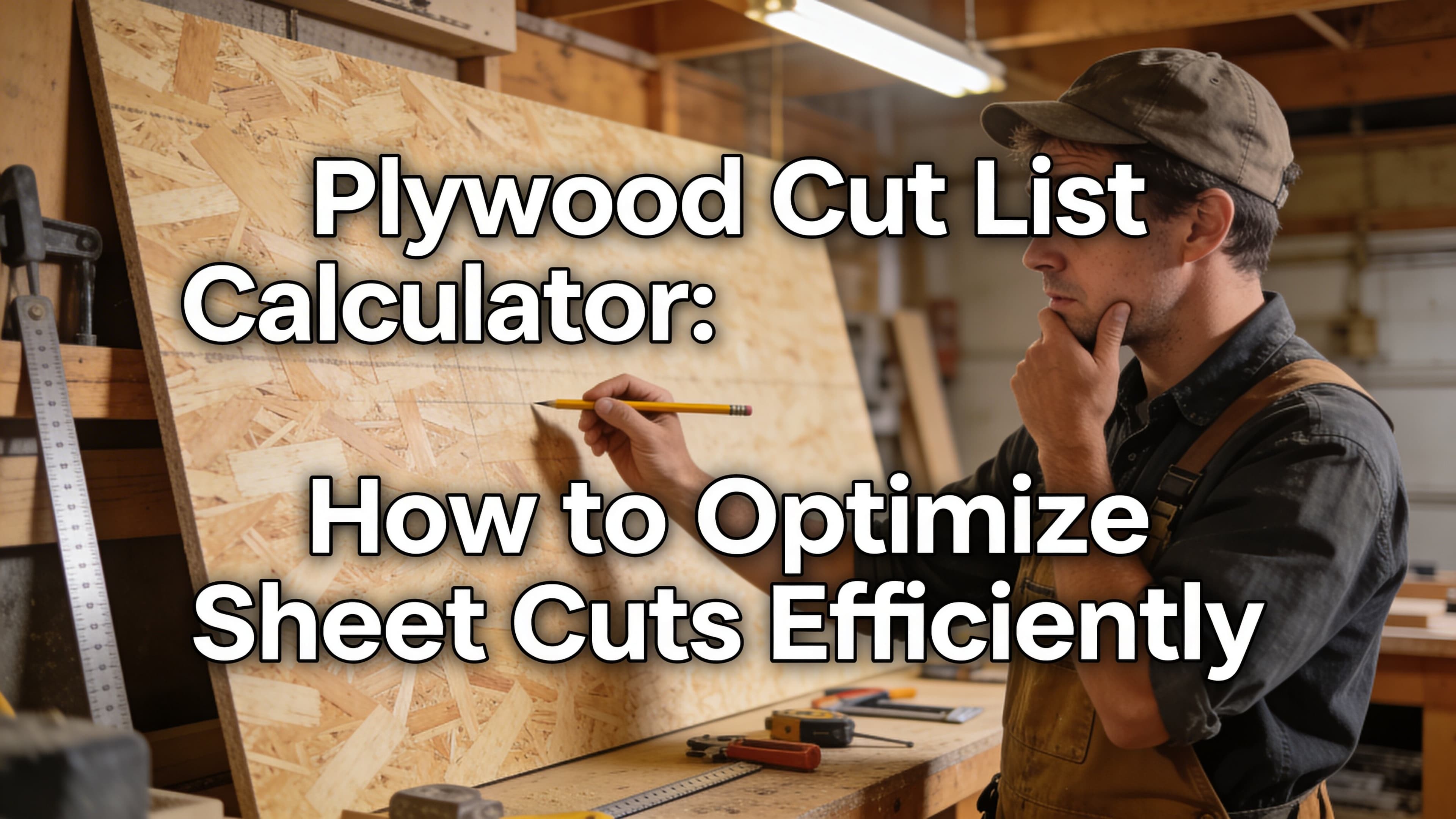 Plywood sheets and cut layout planning