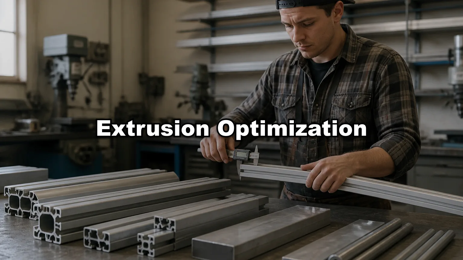 Extrusion Optimization cover — workshop photo with title overlay