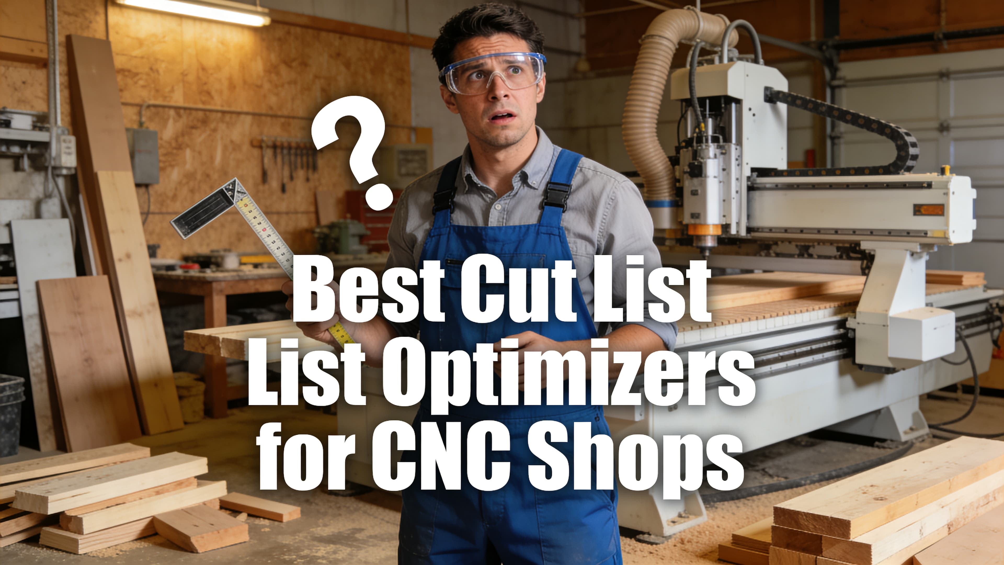 CNC shop worker planning sheet cuts with a cut list optimizer