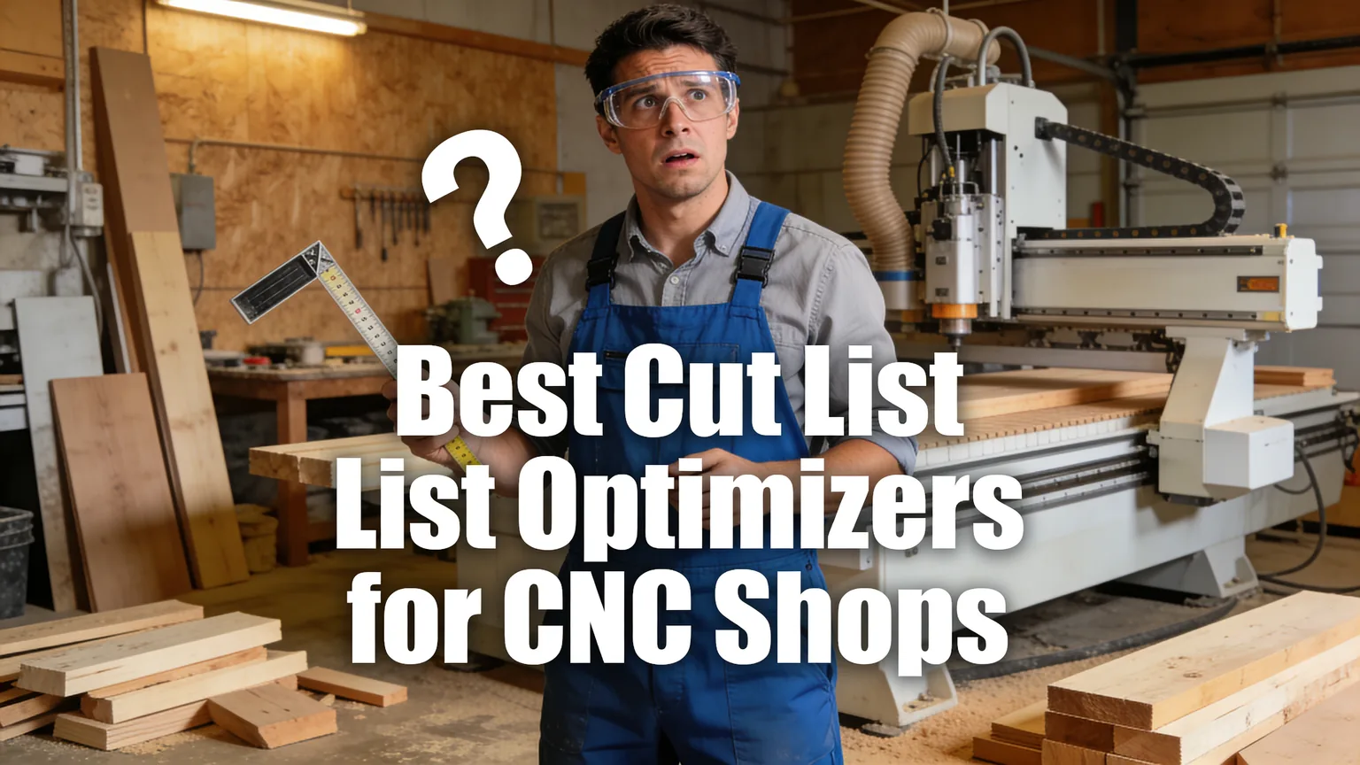 CNC shop worker planning sheet cuts with a cut list optimizer