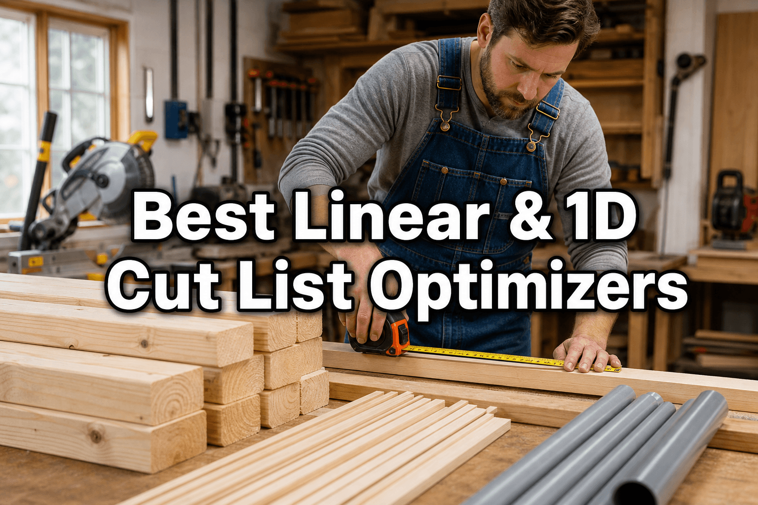 Linear stock being measured for a 1D cut list optimizer