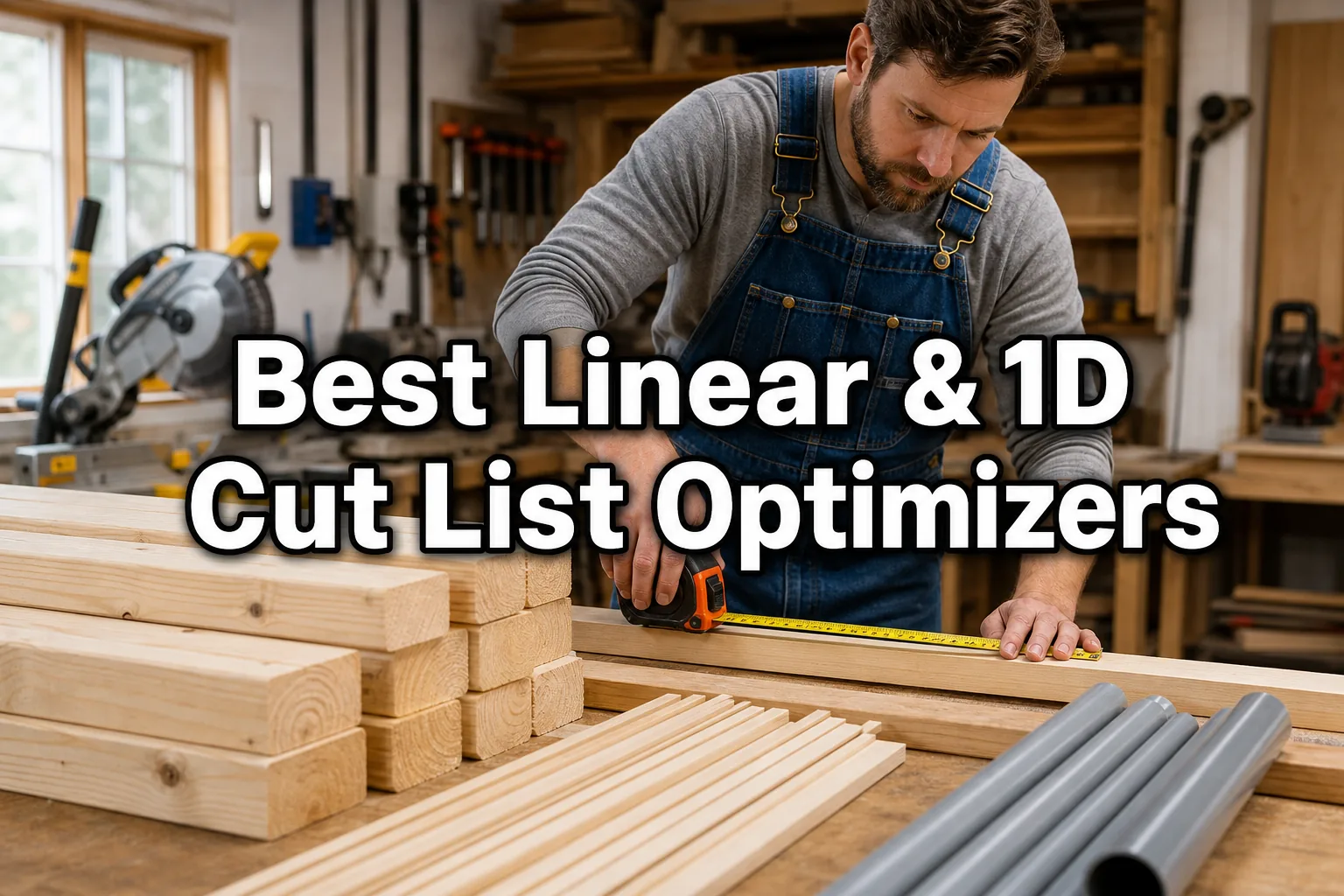 Linear stock being measured for a 1D cut list optimizer