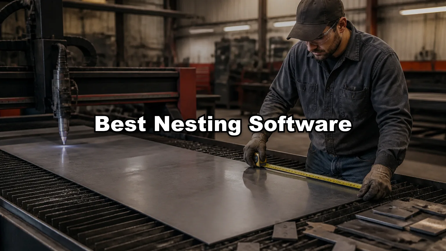 Best Nesting Software cover — workshop photo with title overlay