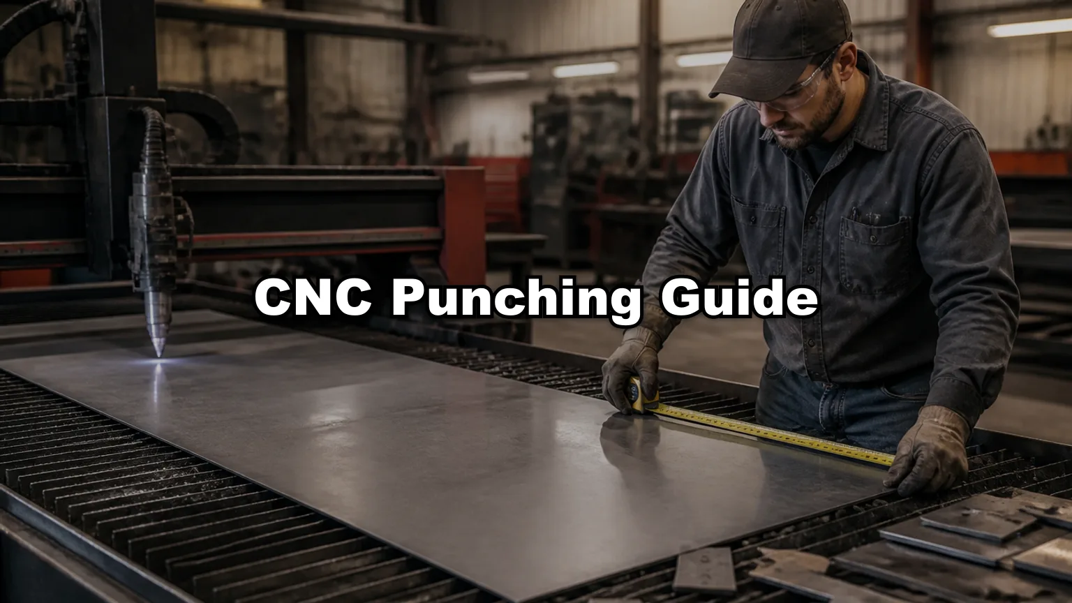 CNC Punching Guide cover — workshop photo with title overlay