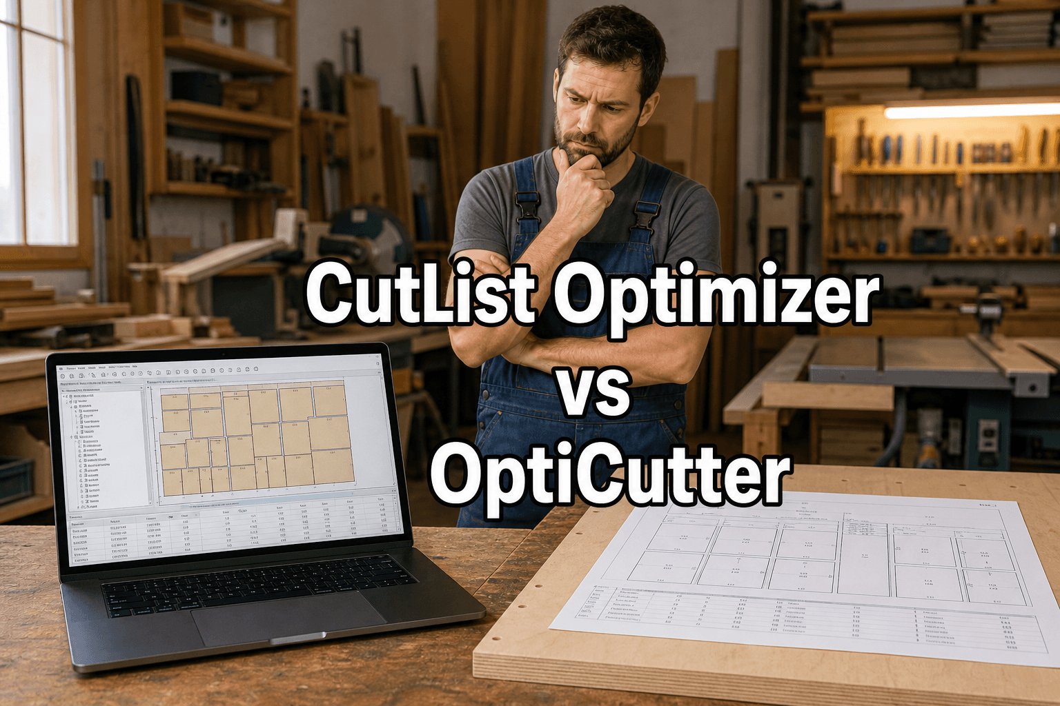 Side-by-side comparison of two cut list optimizer tools