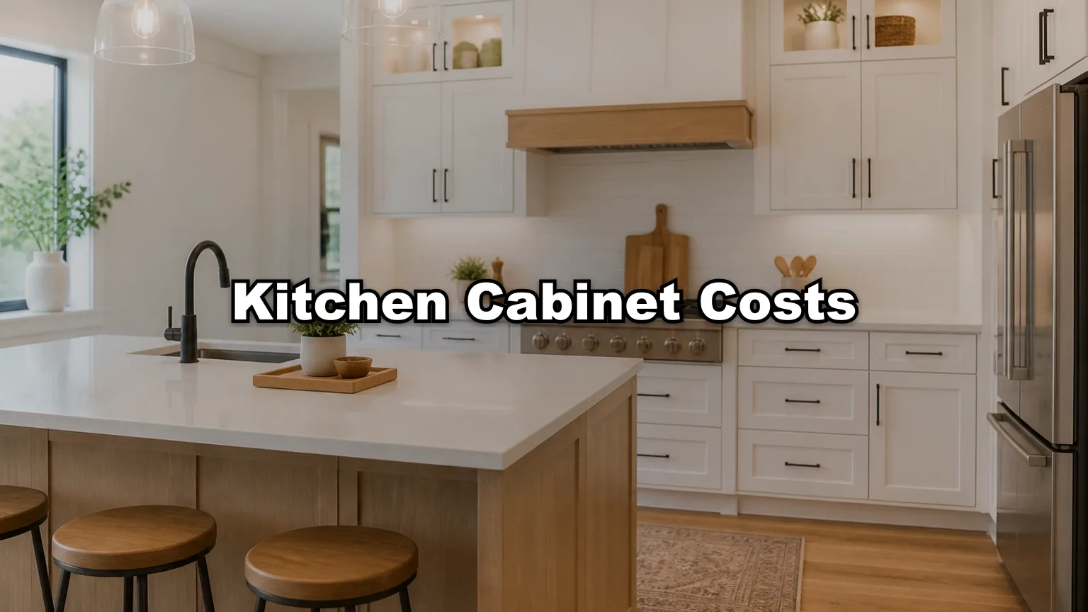 Kitchen Cabinet Costs cover — workshop photo with title overlay