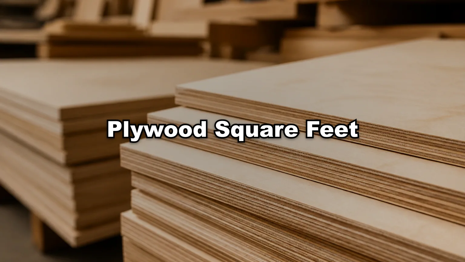 Plywood Square Feet cover — workshop photo with title overlay