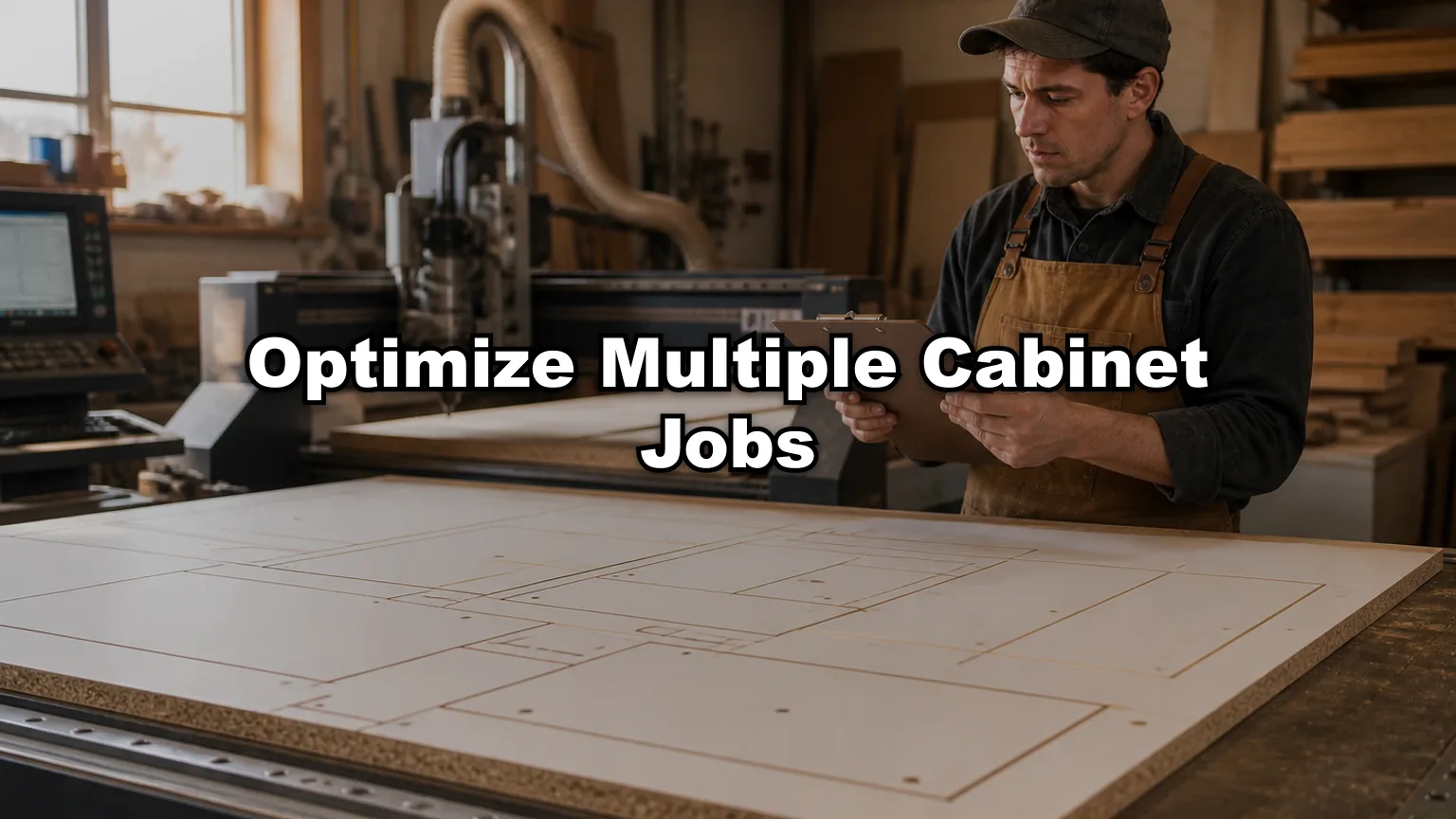 Optimize Multiple Cabinet Jobs cover — workshop photo with title overlay