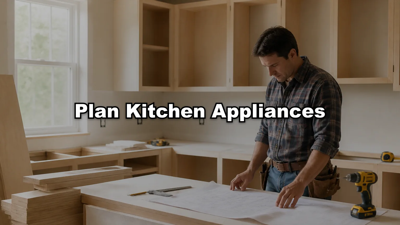 Plan Kitchen Appliances cover — workshop photo with title overlay