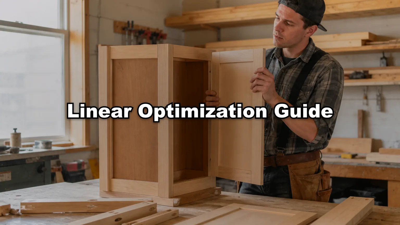 Linear Optimization Guide cover — workshop photo with title overlay