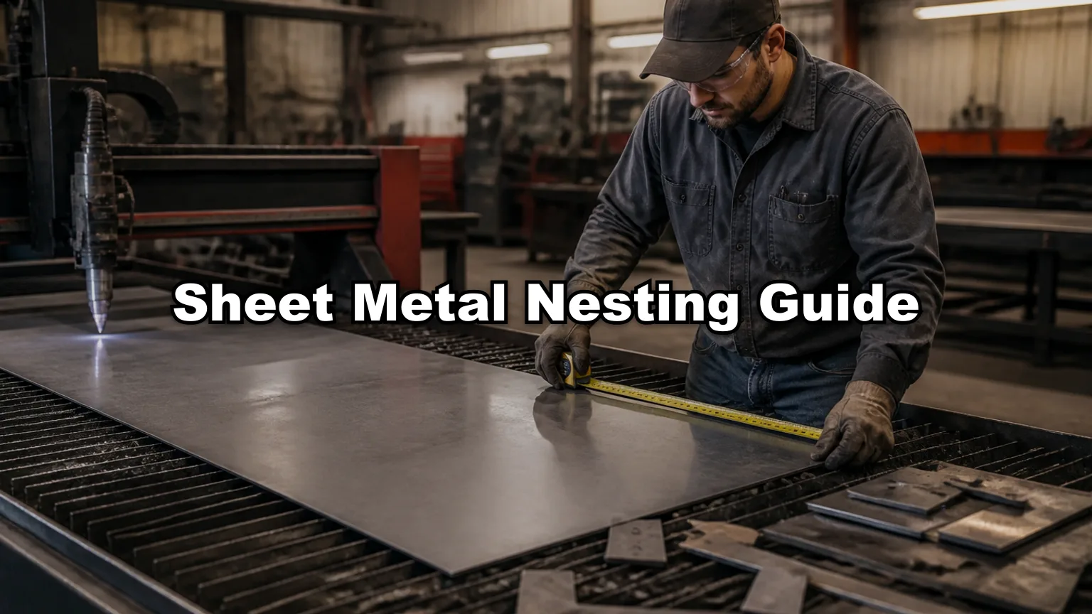 Sheet metal nesting layout with rectangular parts packed onto a plate